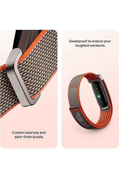 Fitbit Google Air Special Edition - Designed with Stephen Curry - Screenless Activity Tracker with Fitness, Heart Rate, and Sleep Tracking - Personalized AI-Powered Coaching - Rye
