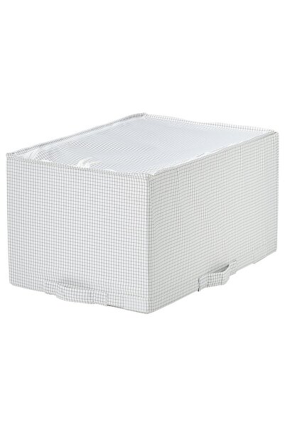 OEM Cutie depozitare 34x51x28 cm alb/negru STUK Cutii pentru haine