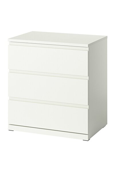 OEM Comodă 3 sertare 70x50x75 cm alb STORKLINTA Comode cu Sertare