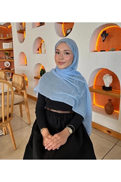 Rise Scarf Dubai Pamuk Şal Bebe mavi