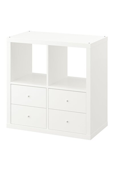 OEM Etajeră 77x77 cm + 4 sertare/alb KALLAX Etajere