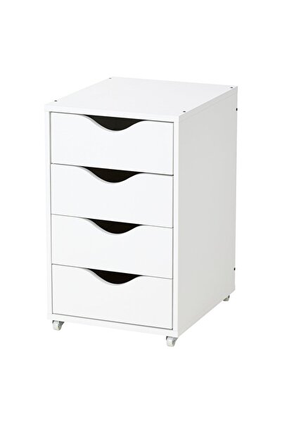 OEM Comodă cu rotile 35x56 cm alb FRIIDROTT Comode pentru casă
