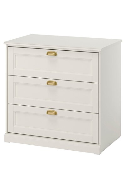 OEM Comodă 3 sertare 82x51x78 cm alb murdar FÅGELFJÄLLET Comode cu Sertare