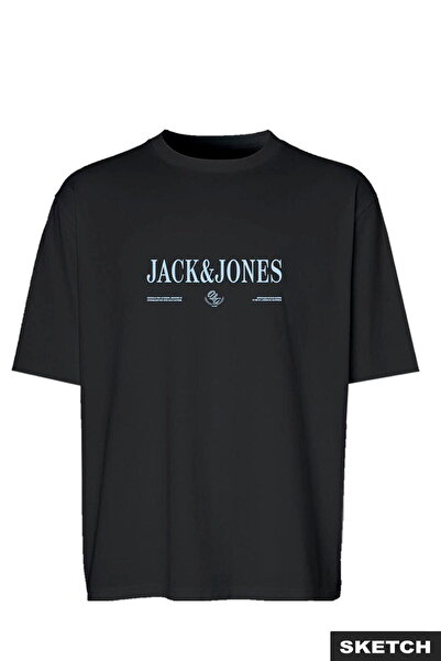 Jack & Jones Ανδρικό μπλουζάκι με στάμπα στο στήθος και λαιμόκοψη ποδηλάτου -...