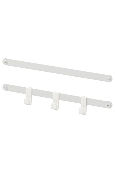 OEM 2 șine suspendare + 3 cârlige 40 cm alb HJÄLPA PLATSA interior şi exterior