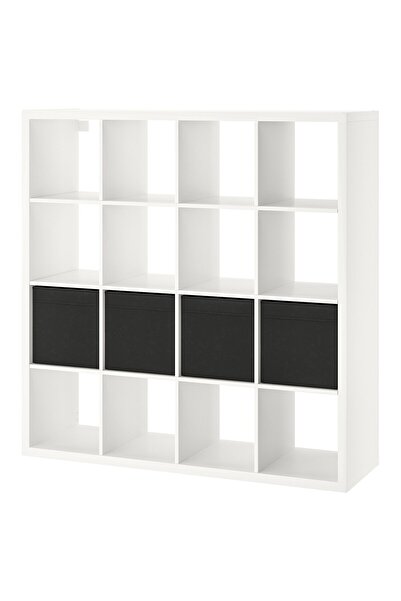 OEM Etajeră cu 4 organizatoare 147x147 cm alb KALLAX Etajere