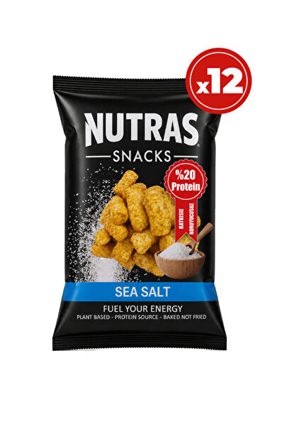 NUTRAS 12'li Sea Salt Cips 50 g x 12 – Deniz Tuzlu, Yüksek Proteinli, Katkısı...