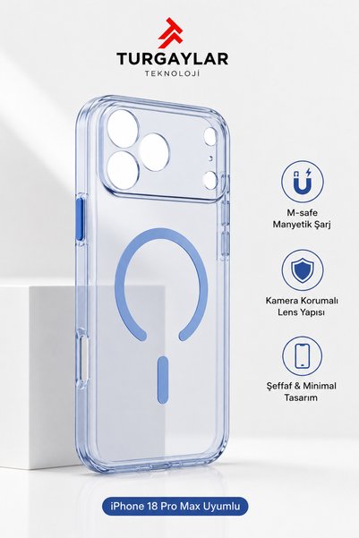 Generic Brand متوافق مع iPhone 17 Pro Max / 18 Pro Max - حافظة شفافة مغناطيسي...