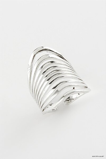 ZERO LAND Spt-Gld Oval Metal Ring (114548) Silver Color