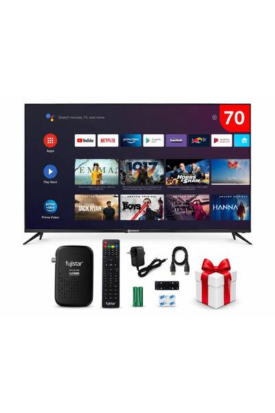 Dansat شاشة دانسات الذكية 70 بوصة، نظام التشغيل أندرويد 15، دقة 4K+ريسيفر فوجيكا