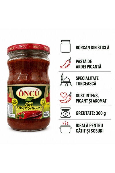 Öncü Pastă de Ardei Iute Öncü, Set 4 x 360 g