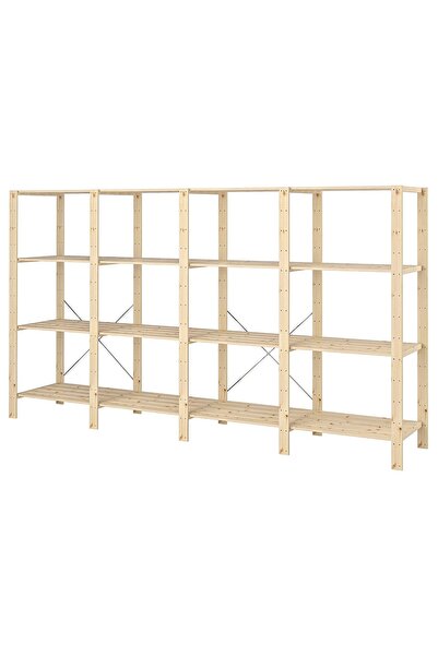 OEM 4 secţiuni/poliţe 307x50x171 cm lemn conifere HEJNE Etajere şi unităţi de...