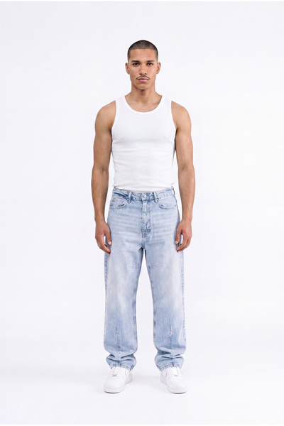 Machinist Men's Relax Baggy Jean Trousers Blue