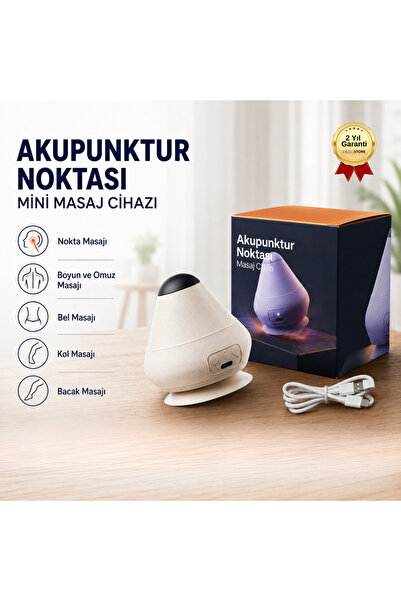 Akupunktur Noktası Mini Masaj Cihazı Şarjlı Taşınabilir Boyun ve Vücut Masaj Aleti