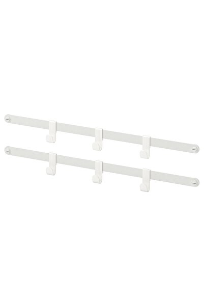 OEM 2 șine suspendare +6 cârlige 55 cm alb HJÄLPA PLATSA interior şi exterior