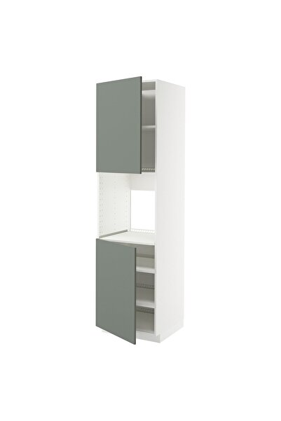 OEM Corp înalt cuptor+2 uşi/poliţe 60x60x220 cm alb/Nickebo gri-verde mat MET...