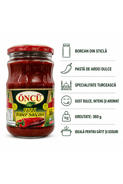 Öncü Pastă de Ardei Dulce Öncü, Set 4 x 360 g