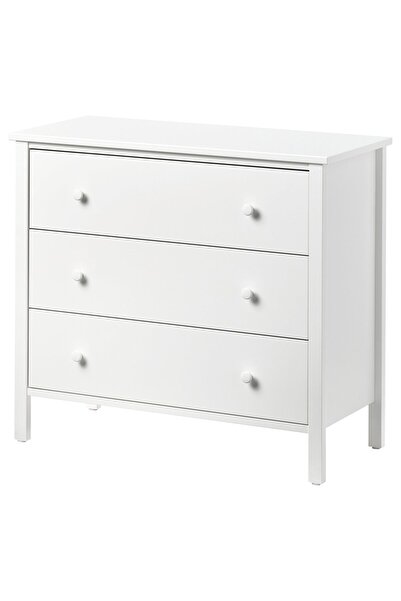 OEM Comodă 3 sertare 86x78 cm alb KILBERGET Comode cu Sertare