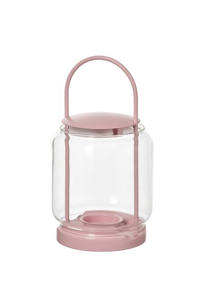OEM Felinar lumânare pastilă int/ext 21 cm roz TOFSAND Lanterne de interior