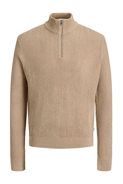 Jack & Jones Men's Stand Collar Zippered Knit Sweater - Pannel