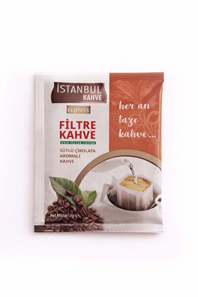 İstanbul Drip Filtre Kahve Sütlü Çikolata Aromalı 8 gr x 20 Adet