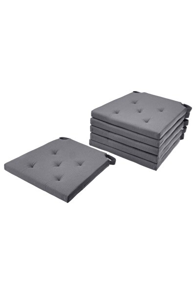 OEM Pernă scaun 42/35x40x4 cm gri JUSTINA Perne pentru scaune