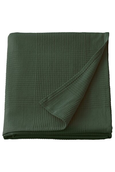 OEM Cuvertură 230x250 cm gri-verde INDIRA Pături și cuverturi pentru pat