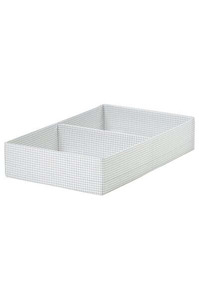 OEM Cutie compartimentata 32x51x10 cm alb/negru STUK Cutii pentru haine