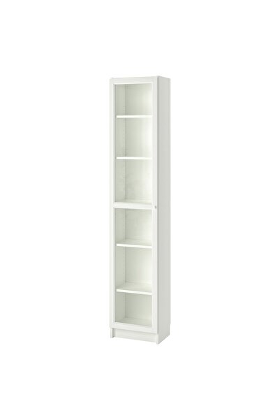 OEM Bibliotecă+uşă sticlă 40x30x202 cm alb/sticlă BILLY / OXBERG Biblioteci