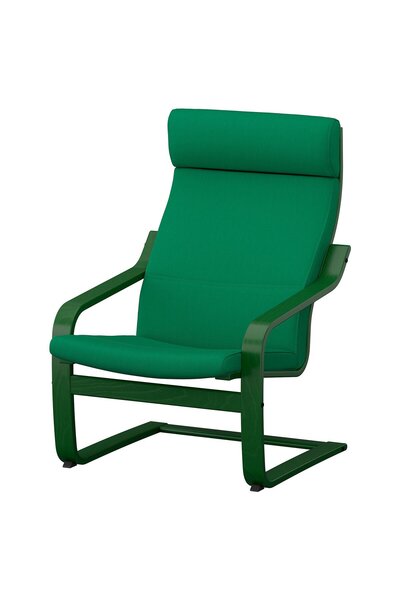 OEM Fotoliu verde închis/Vissle verde închis POÄNG Fotolii din material textil