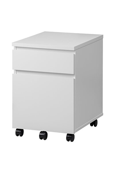 OEM Comodă cu rotile 42x59 cm alb MALM Comode pentru casă
