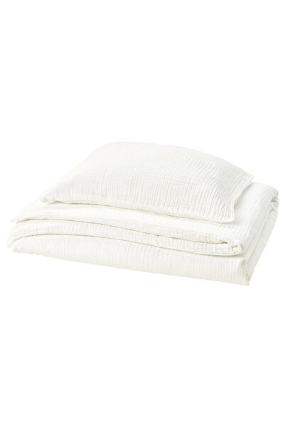 OEM Duvet cover + Pillow 150x200/50x60 cm white SCHERSMIN Duvet cover sets