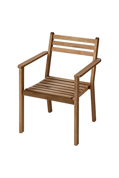 OEM Scaun cu brațe, exterior maro-î ASKHOLMEN Scaune de exterior pentru luat ...