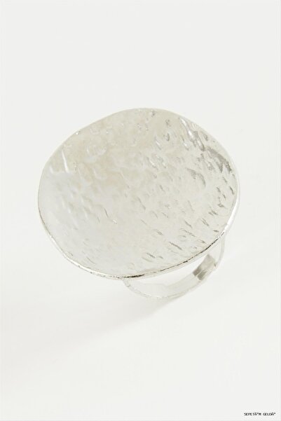 ZERO LAND Spt-Gld Oval Metal Ring (112224) Silver Color