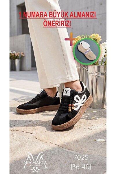 Mia marya Winter-Ready Suede Detailed Women's Sneakers - Comfortable Flat Sol...