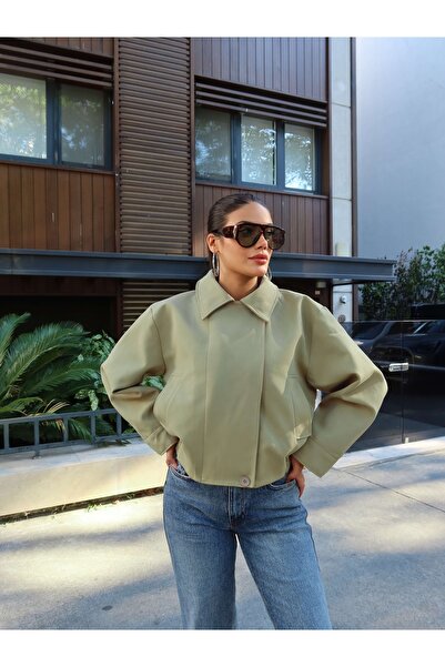 ESRAHELVACI Hidden Button Elastic Waist Jacket