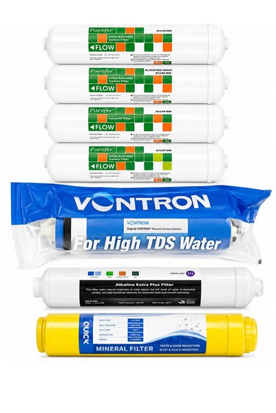 Aquames Purefer Su Arıtma Filtresi 7'li Vontron Filtre Seti