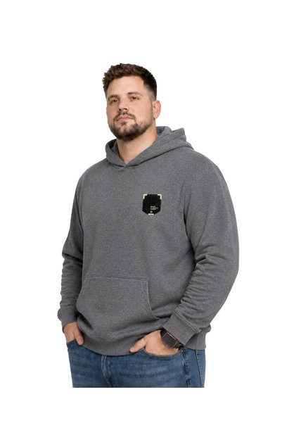 BattalModa Men's Plus Size Smoked Two-Thread Pursuit Sweatshirt 3Xl-4Xl-5Xl-6Xl