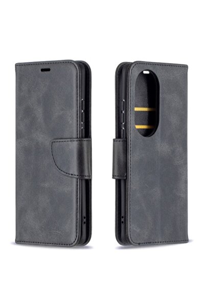 OEM Θήκη Πορτοφόλι με Σταντ (Όψη Δέρματος) για Huawei P50 Pro - Μαύρο