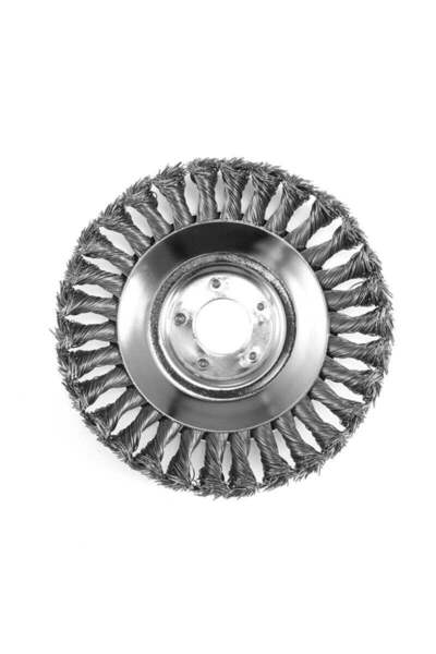 OEM Wire Brush Disc For Lawn Mowers, Steel, 15.5x15.5 cm
