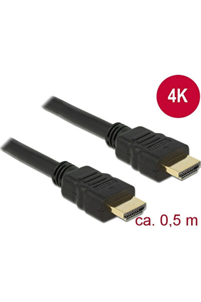 DELOCK Καλώδιο HDMI Αρσενικό σε Αρσενικό 0,5μ Μαύρο Κωδικός: 84751