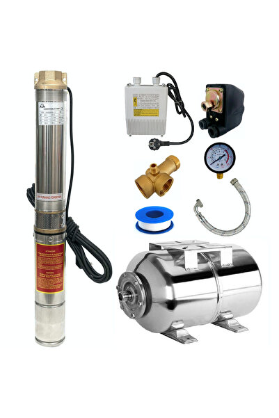 OEM Kit hidrofor 50L inox cu pompă submersibilă 1,1kW, 120m, 5m³/h, sistem co...