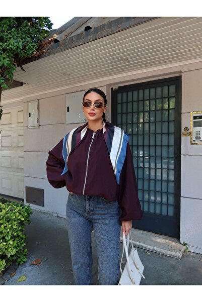 ESRAHELVACI Wide Sleeve Bomber Jacket with Scarf