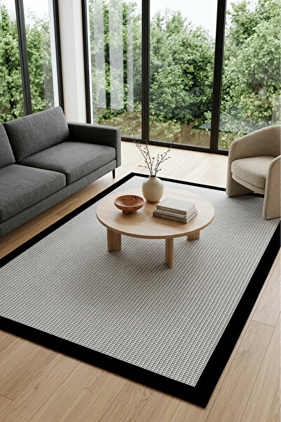 Decomia Home Dijital Kaymaz Yıkanabilir Jüt Desenli Salon Halısı Mutfak Halıs...