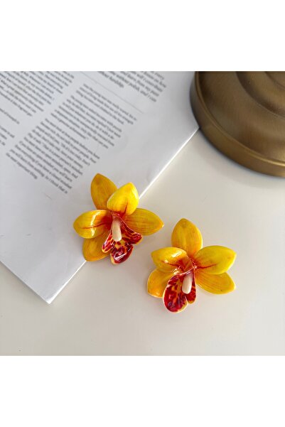 Alice İsstanbul Yellow Orchid Earrings