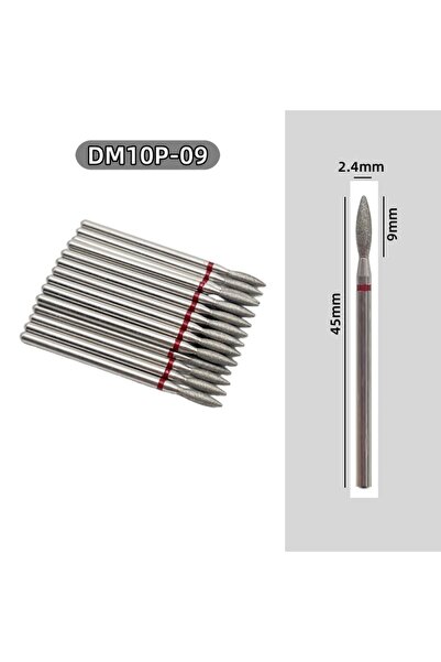 Choice NO.09 B15 20Pcs/bag Diamond Nail Fine Flame Drill Bit Set Open The Fin...