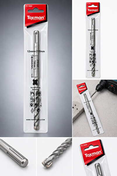 Toxman رؤوس مثقاب SDS PLUS مقاس 12×210 مم