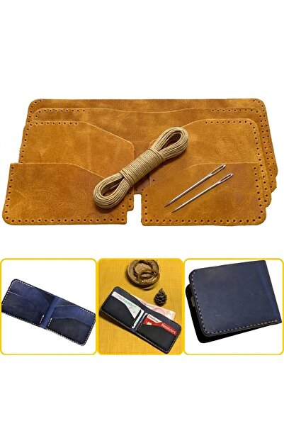 ipekbazaar DIY Leather Wallet Making Kit, DIY Handmade Horizontal Men's Walle...