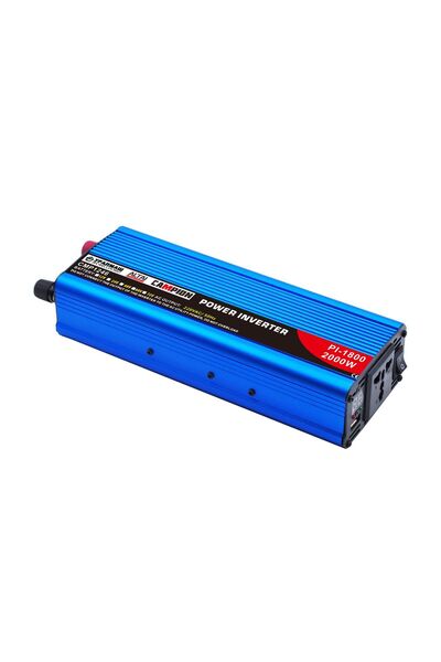 OEM Invertor current tensiune 12V la 220V 2000W Pi1800 cu 2 prize Campion®