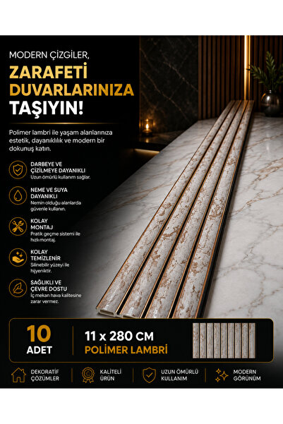 wood life Polimer Duvar Paneli ve Duvar Lambrisi ve Vestiyer Tv Ünistesi Deko...